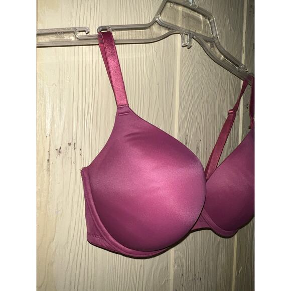 Victoria's Secret PINK Bra 36D Wear Everywhere Push-up Padded Smoothing Rose - Picture 2 of 6